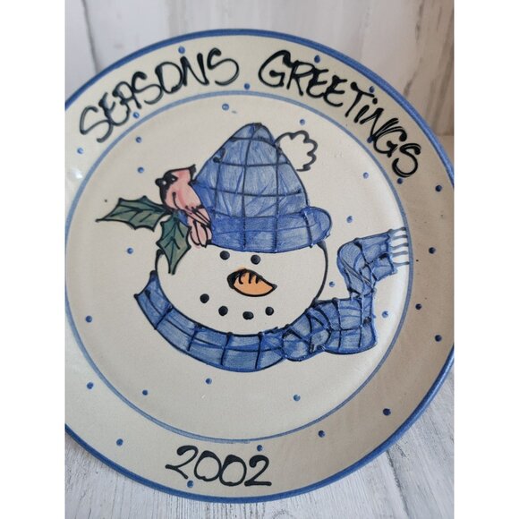 Beaumont Potter snowman season greetings plate vintage xmas‎ - Picture 3 of 5